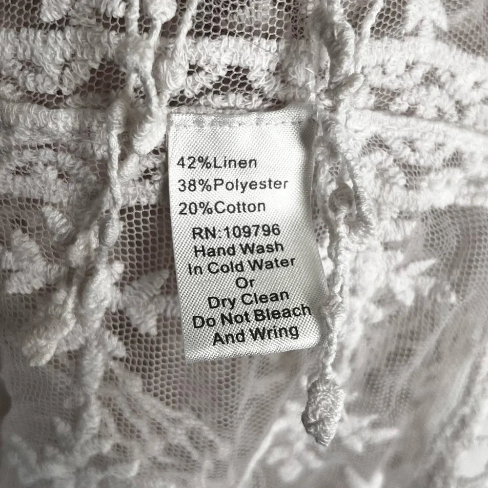 Pretty Angel Women S M Shirt Lace Sheer Mesh Fringe Pinkish White Fairy Coquette